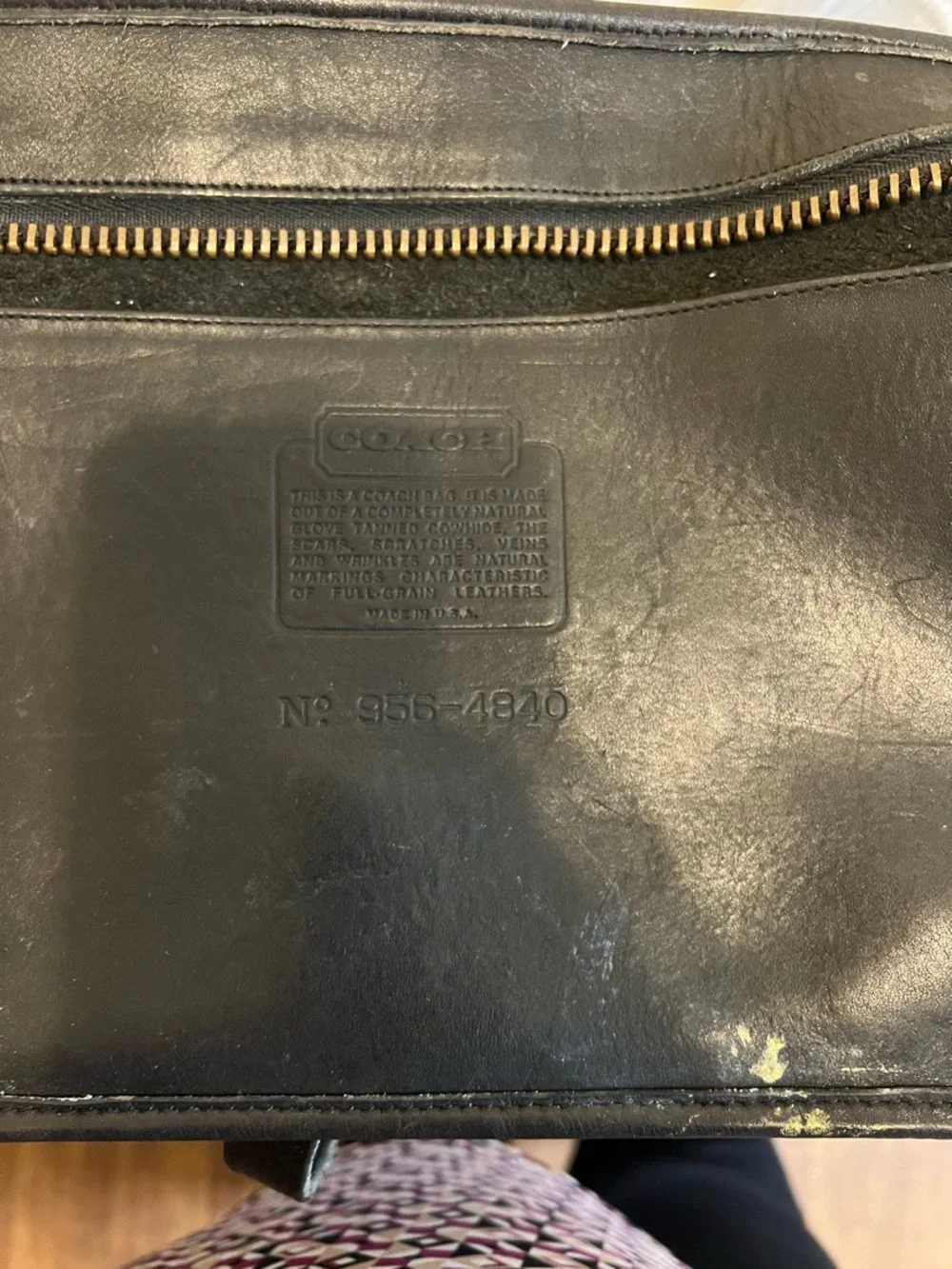 Vintage Coach Rare Leather Madison Briefcase Bag Made In USA 1980s